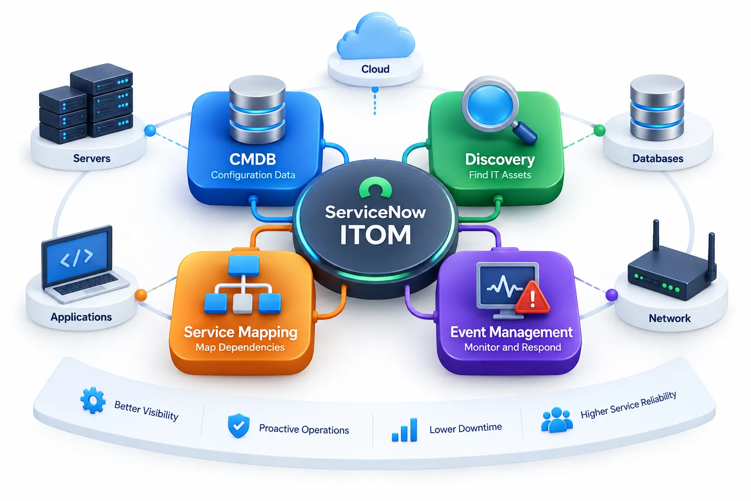 What Are the Main Areas of ServiceNow ITOM?